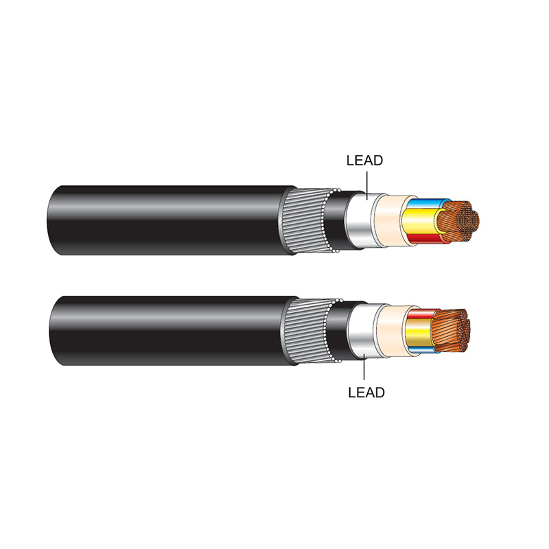 Low Voltage Lead Sheathed Armoured 4 Core Lead Sheathed Cable Copper Conductors 600/1000 volts LV Leads sheathed